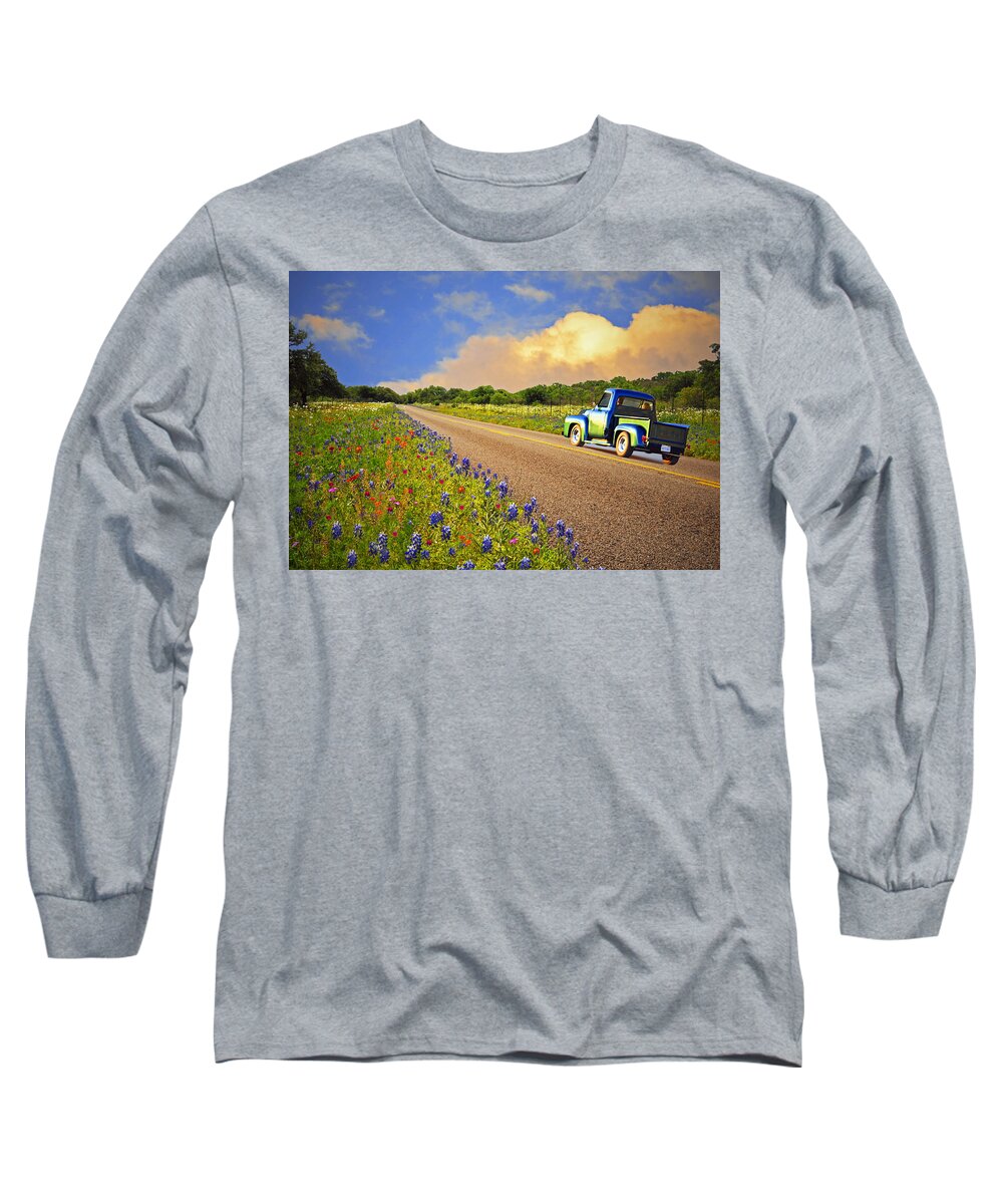Spring Long Sleeve T-Shirt featuring the photograph Crusin' the Hill Country in Spring by Lynn Bauer