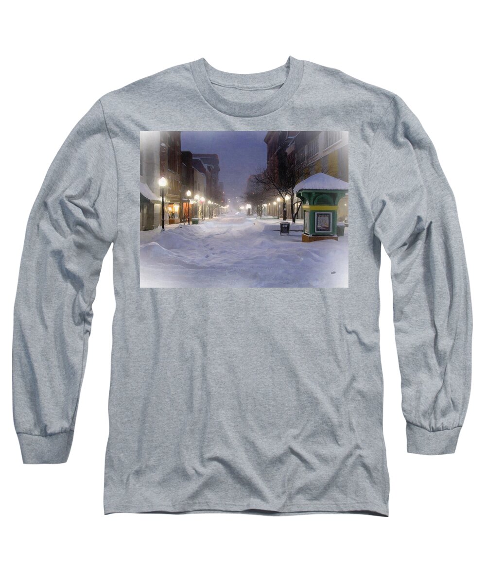 Maryland Long Sleeve T-Shirt featuring the painting Cumberland Winter by Dean Wittle