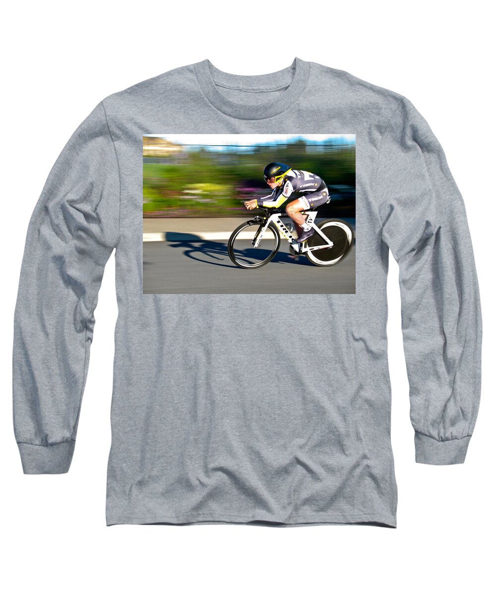 Cycling Long Sleeve T-Shirt featuring the photograph Cycling Prologue by Kevin Desrosiers