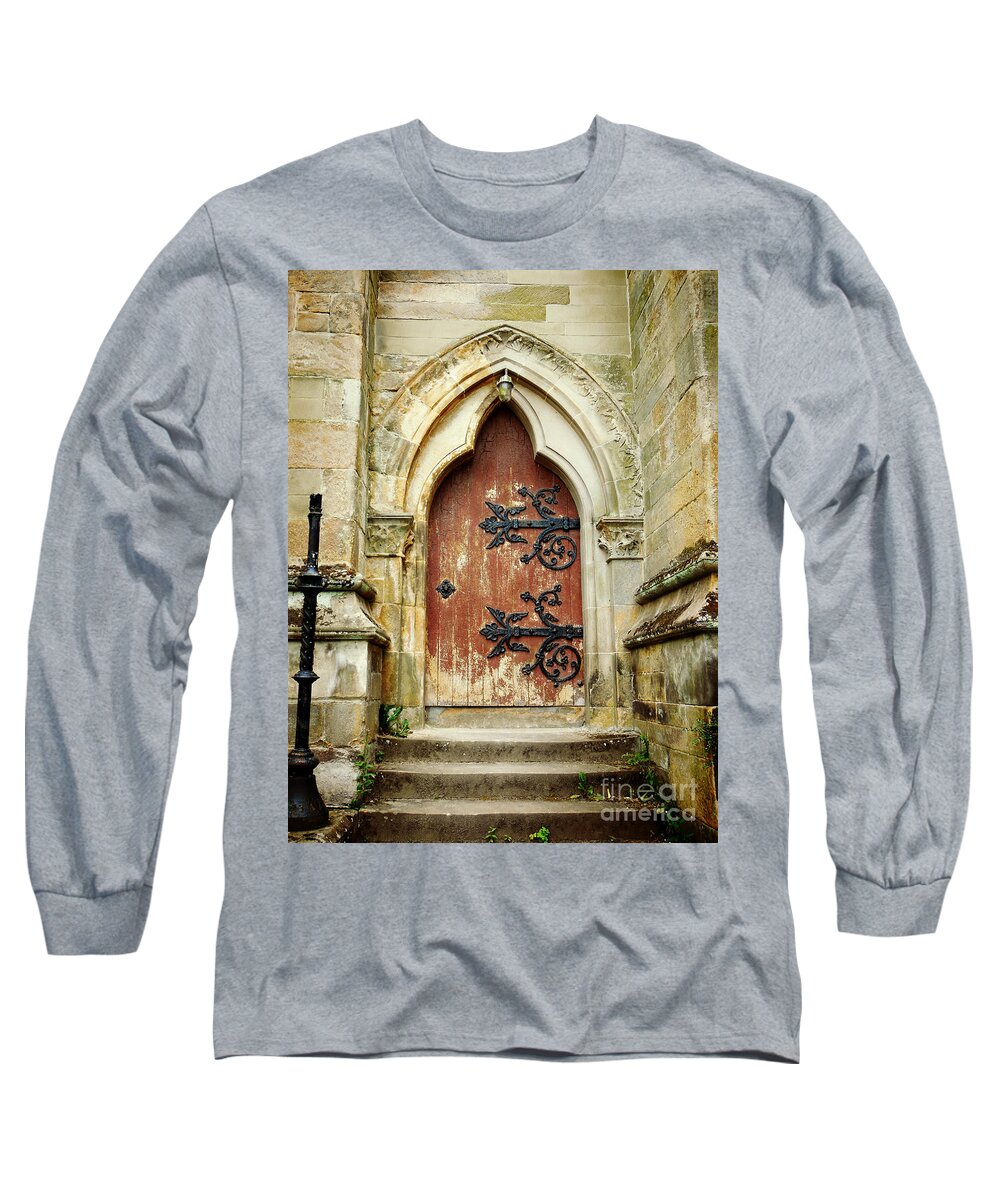 Gothic Long Sleeve T-Shirt featuring the photograph Distressed Door by Valerie Reeves