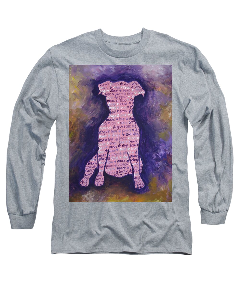 Dog Long Sleeve T-Shirt featuring the painting Dog Day by Leslie Manley