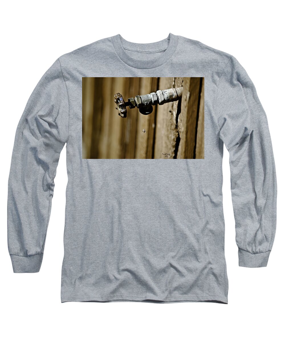 Faucet Long Sleeve T-Shirt featuring the photograph Drip...Drip...Drip...Drip by Trish Tritz