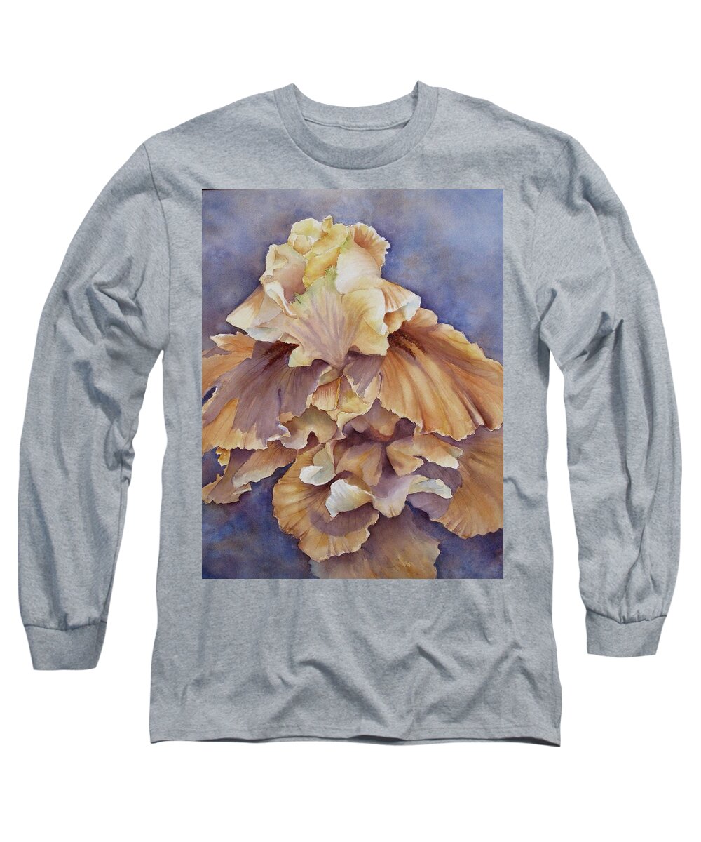 Flower Long Sleeve T-Shirt featuring the painting Eruption II--Flower of Rebirth by Mary McCullah
