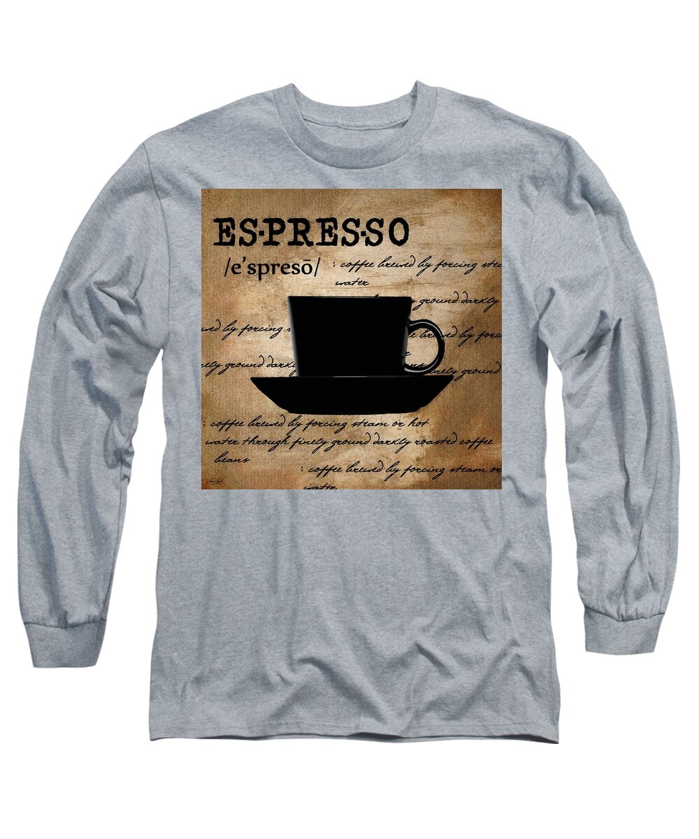 Espresso Long Sleeve T-Shirt featuring the digital art Espresso Madness by Lourry Legarde