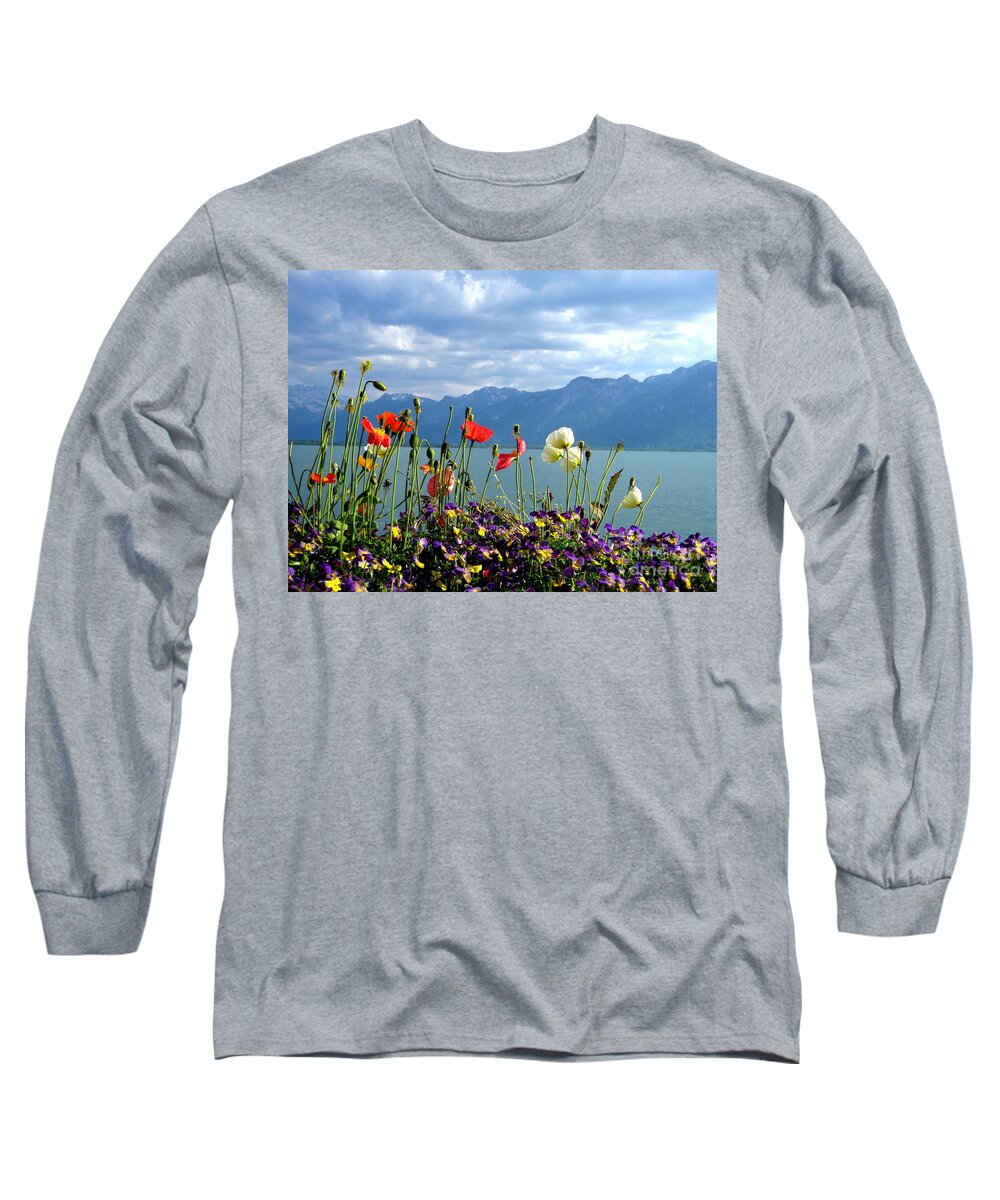 Alps Long Sleeve T-Shirt featuring the photograph Floral Coast by Amanda Mohler