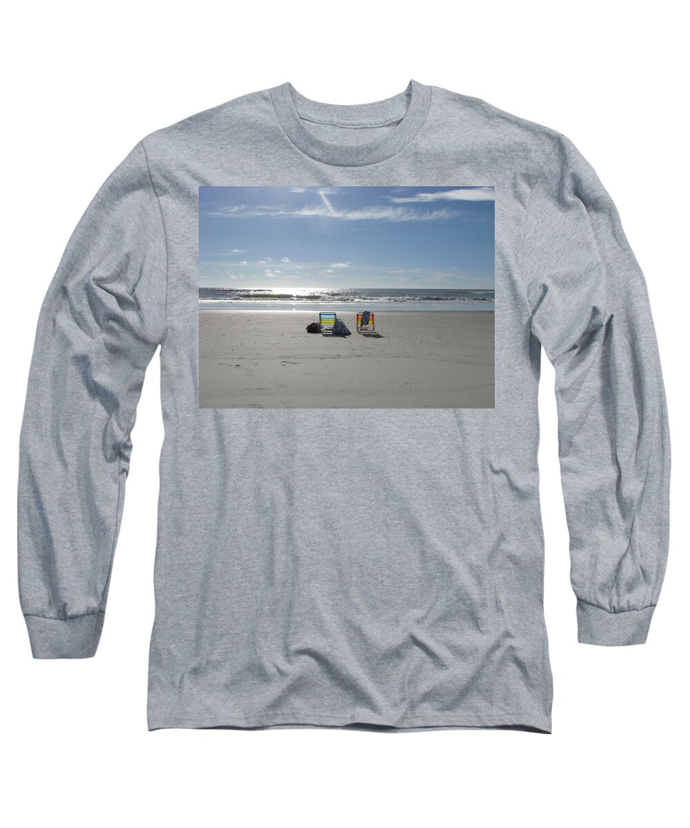 Landscape Long Sleeve T-Shirt featuring the photograph Gone for a Walk by Ellen Meakin