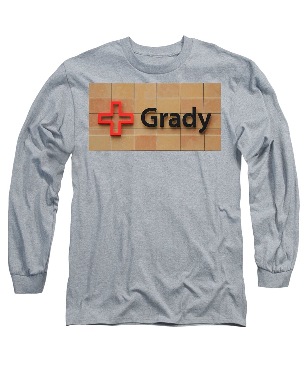 Reid Callaway Grady Hospital Images Long Sleeve T-Shirt featuring the photograph Grady Memorial Hospital Atlanta Georgia Architectural Art by Reid Callaway
