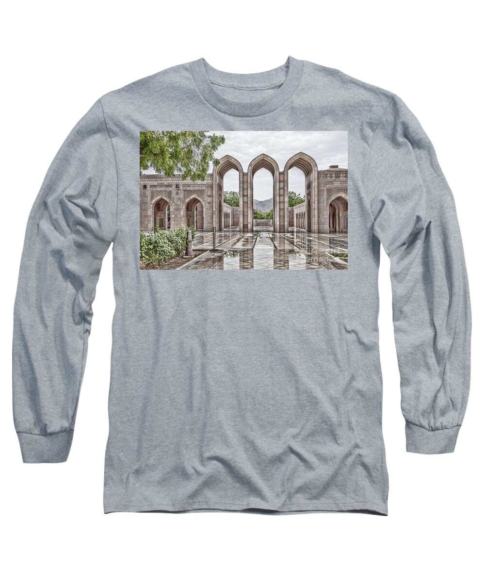 Oman Long Sleeve T-Shirt featuring the photograph Grand Mosque Oman by Shirley Mangini