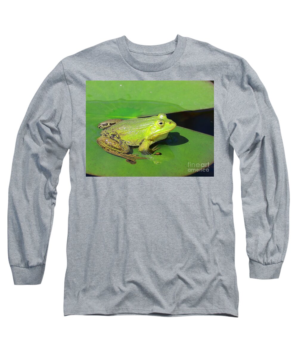 Frogs Long Sleeve T-Shirt featuring the photograph Green Frog by Amanda Mohler
