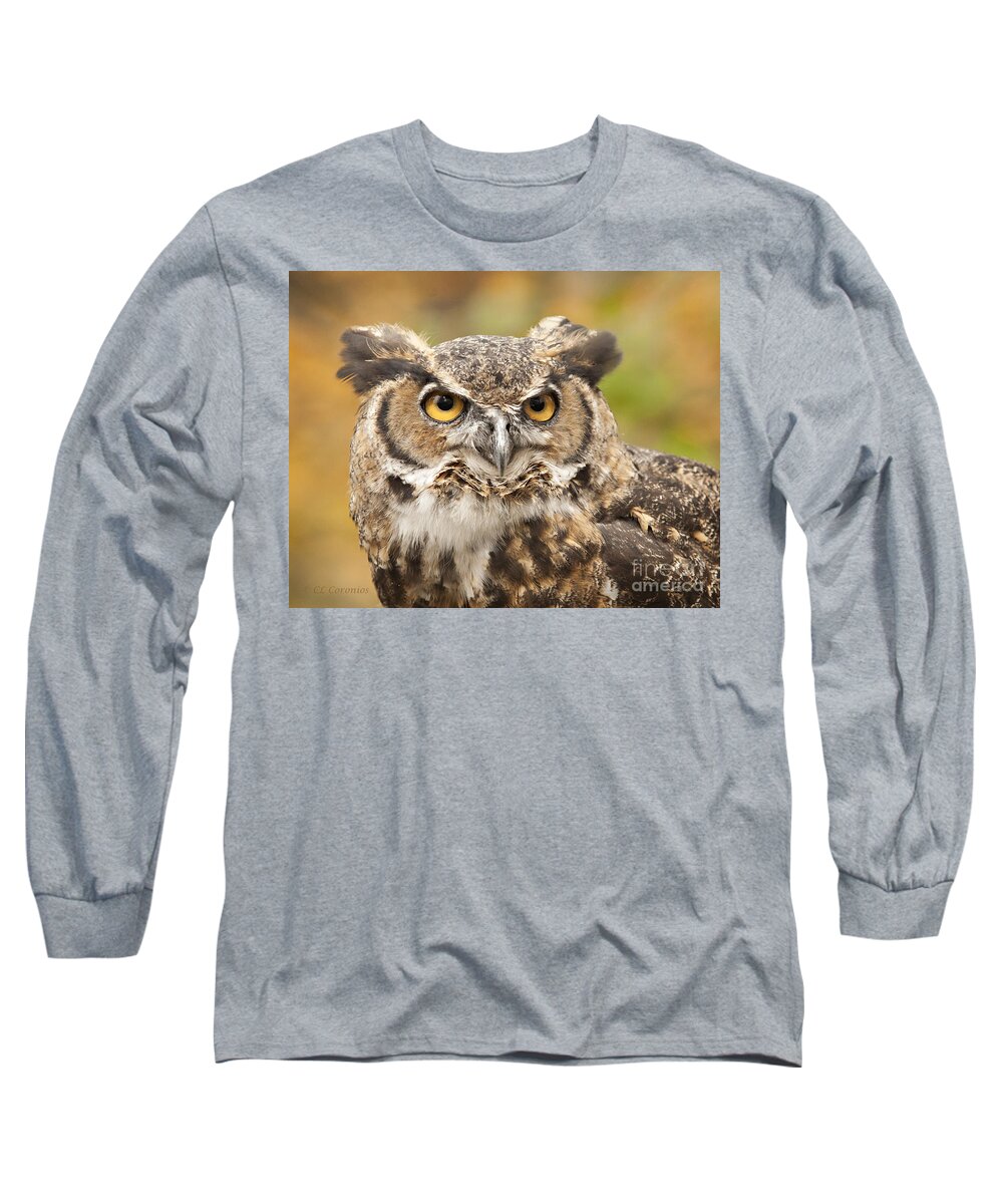 Owl Long Sleeve T-Shirt featuring the photograph Here's Looking at You by Carol Lynn Coronios