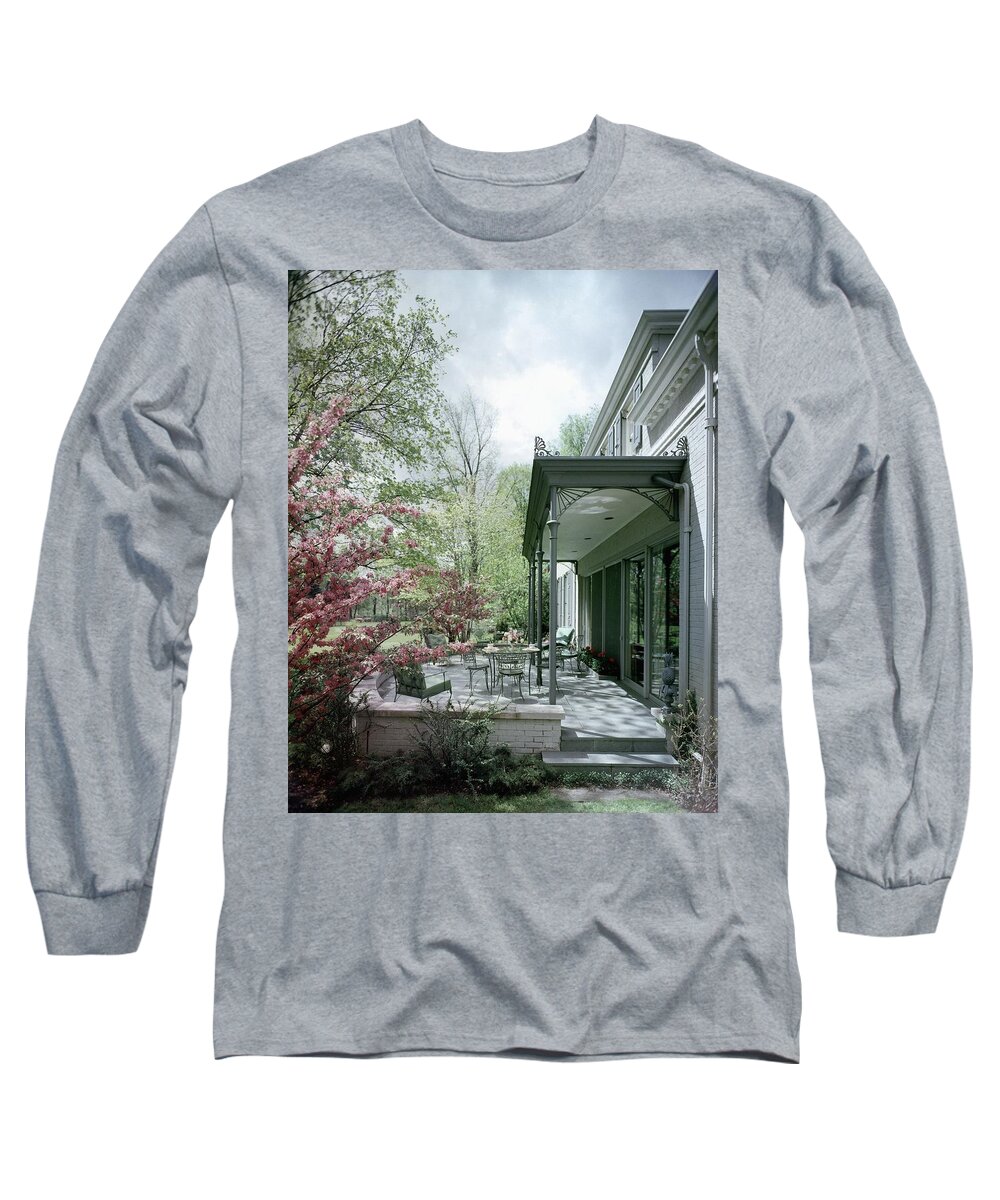 Garden Long Sleeve T-Shirt featuring the photograph Hollis Baker's Patio by Pedro E. Guerrero