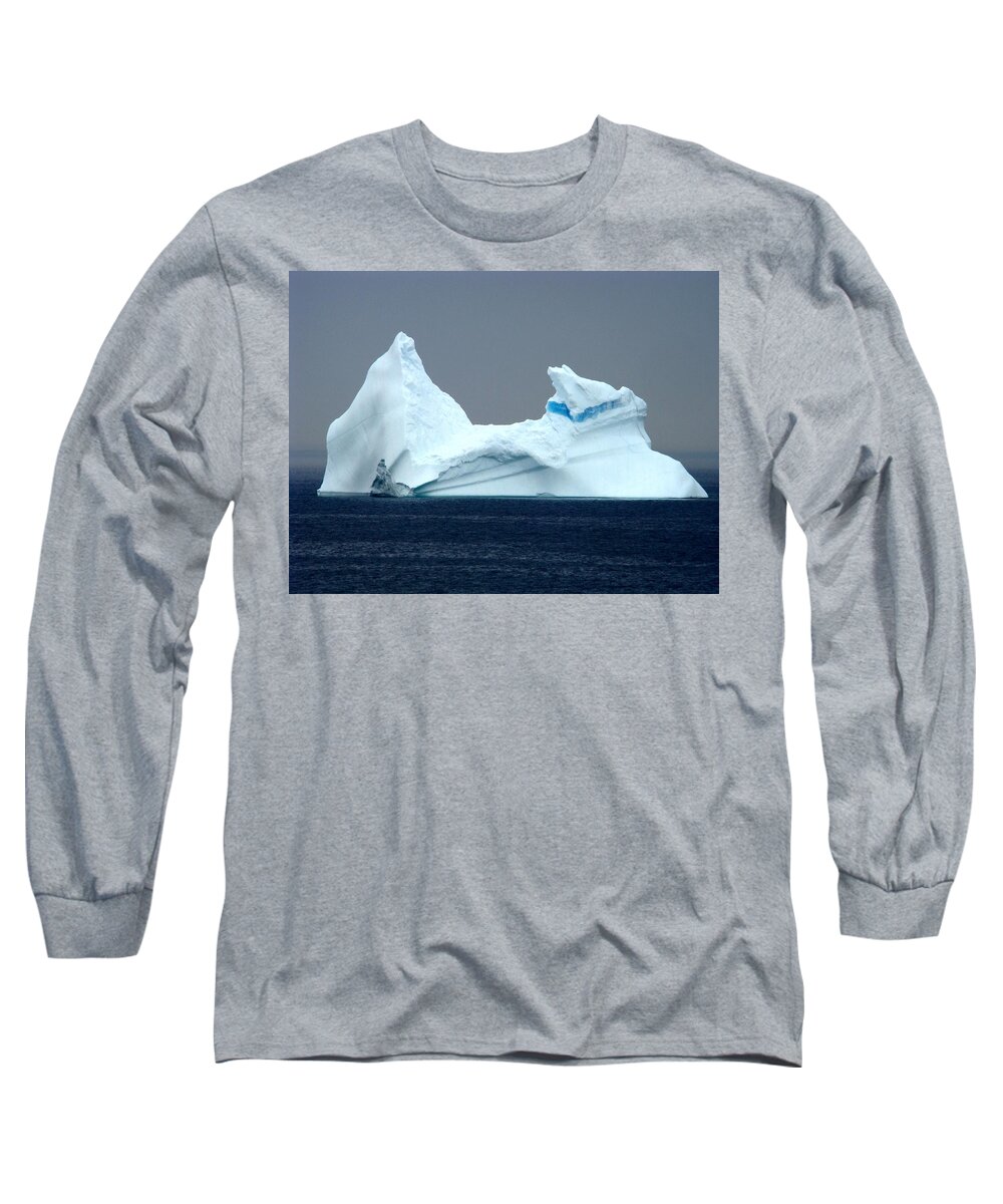 Icebergs Long Sleeve T-Shirt featuring the photograph Iceberg in Newfoundland by Zinvolle Art