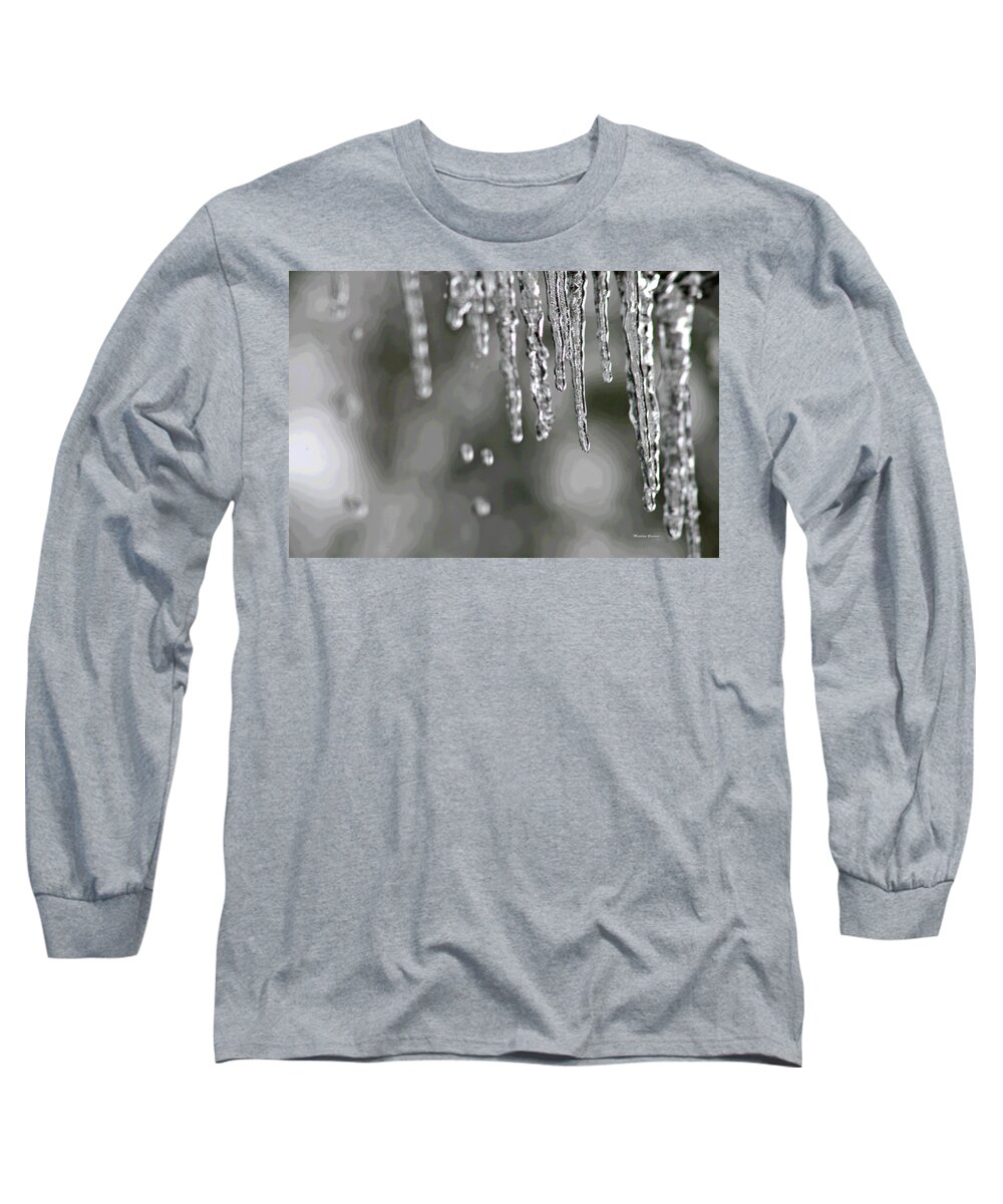  Long Sleeve T-Shirt featuring the photograph Icicles by Matalyn Gardner
