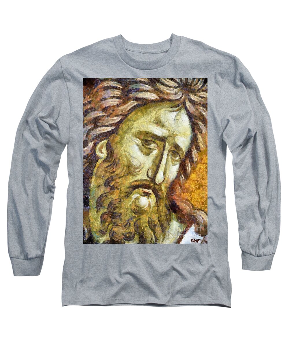 John The Baptist Religious Long Sleeve T-Shirt featuring the mixed media John the Baptist by Dragica Micki Fortuna