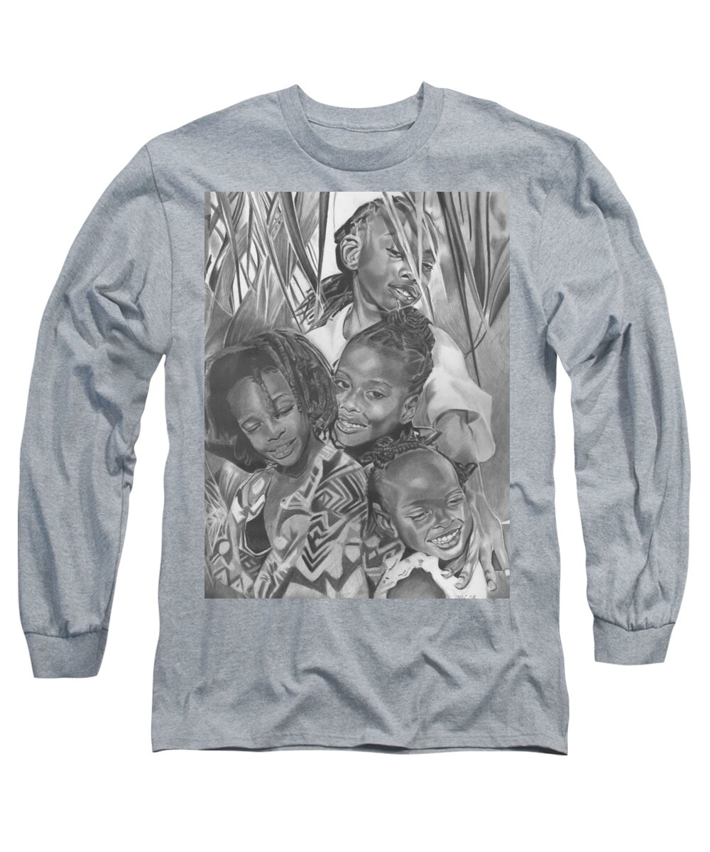 Boy Long Sleeve T-Shirt featuring the drawing K.a.a.a. by Terri Meredith