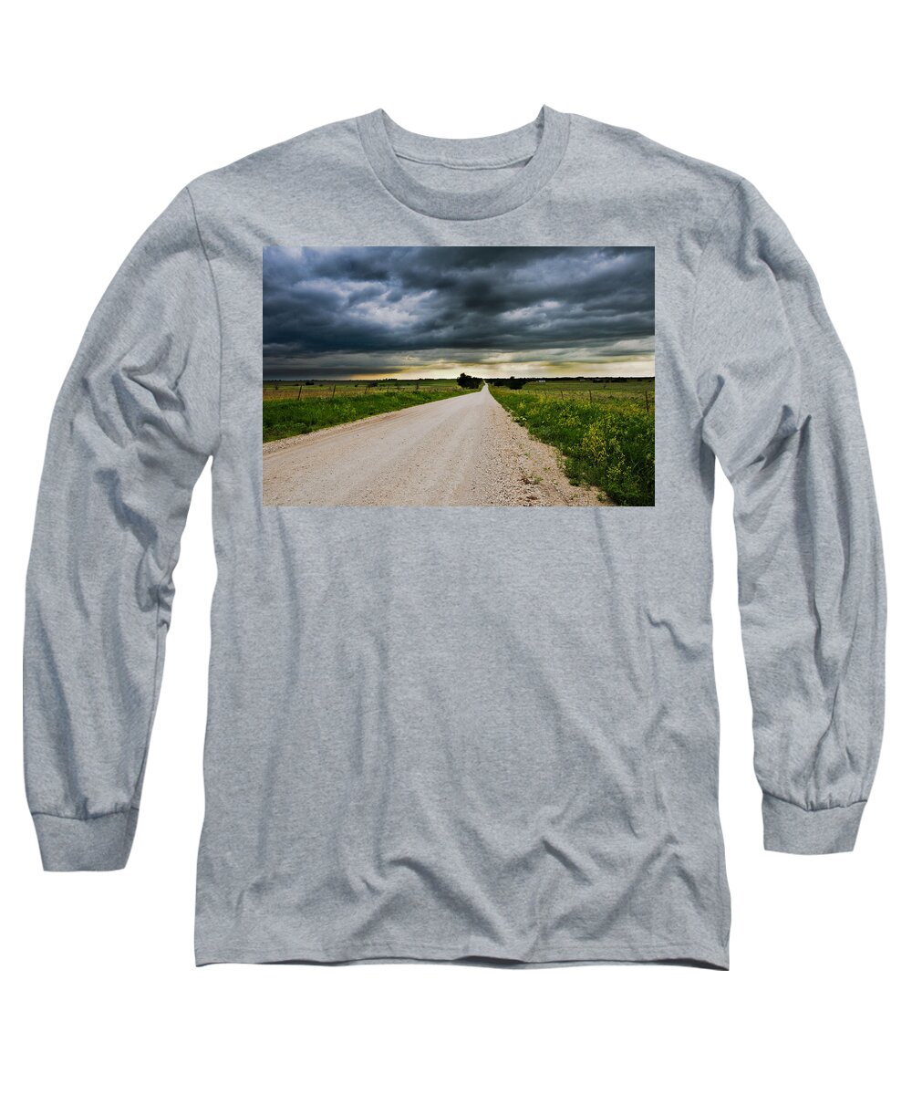 Storm Long Sleeve T-Shirt featuring the photograph Kansas Storm in June by Eric Benjamin