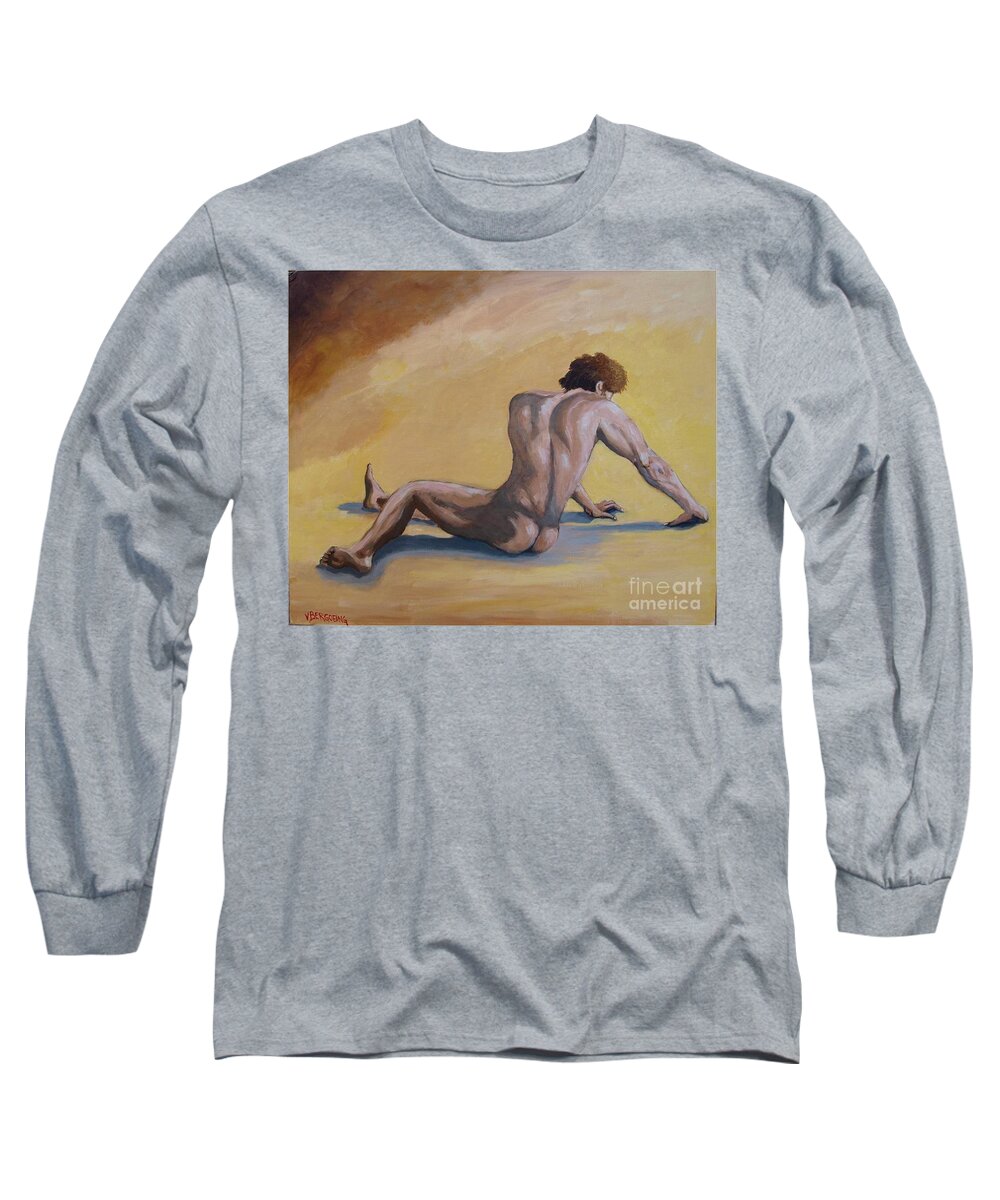 Man Long Sleeve T-Shirt featuring the painting La mort d'Adonis by Jean Pierre Bergoeing