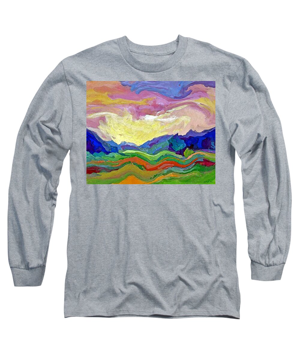 Landscape Long Sleeve T-Shirt featuring the digital art Landscape Expression by Gary Olsen-Hasek