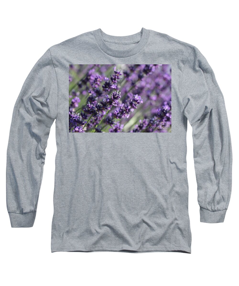 Closeup Long Sleeve T-Shirt featuring the photograph Lavender by Amanda Mohler