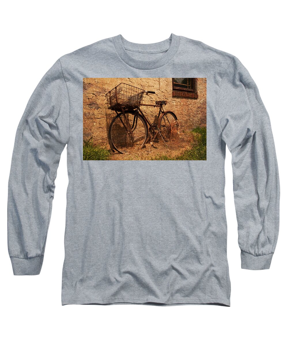 Bicycle Long Sleeve T-Shirt featuring the photograph Let's go ride a bike by Michael Porchik