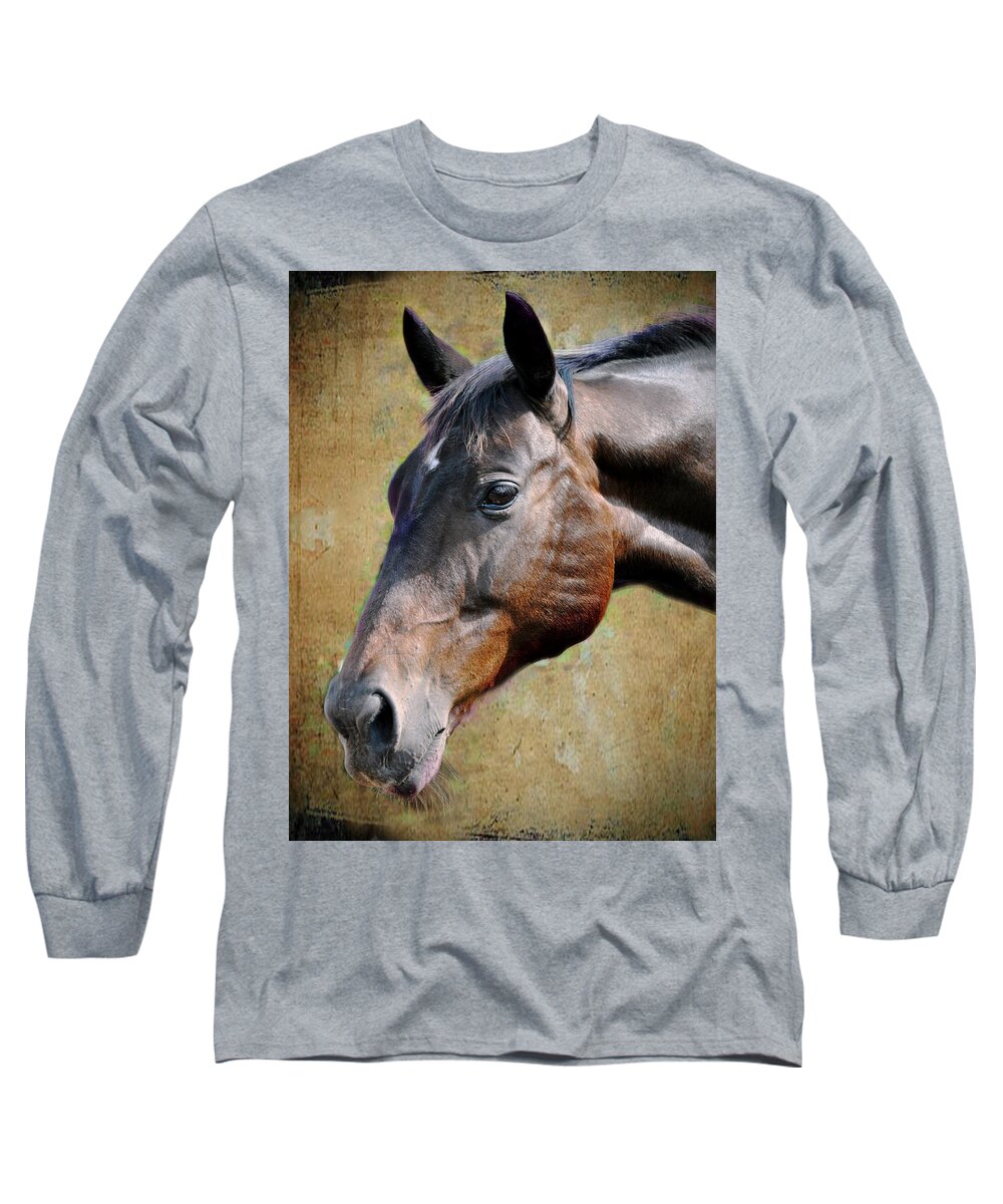 Equine Long Sleeve T-Shirt featuring the photograph Lil Word by Savannah Gibbs