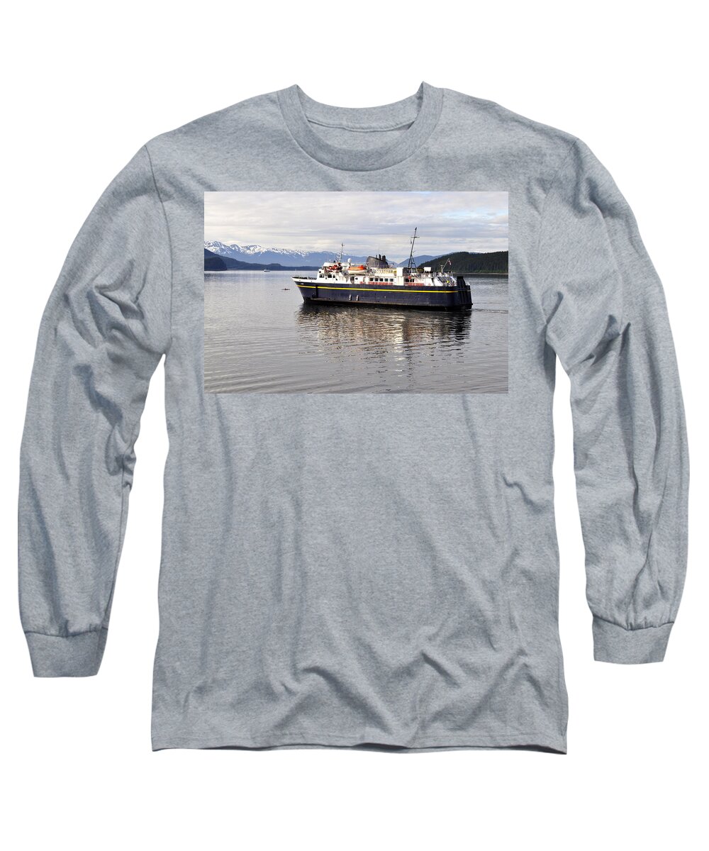 Alaska Long Sleeve T-Shirt featuring the photograph M/V Leconte by Cathy Mahnke