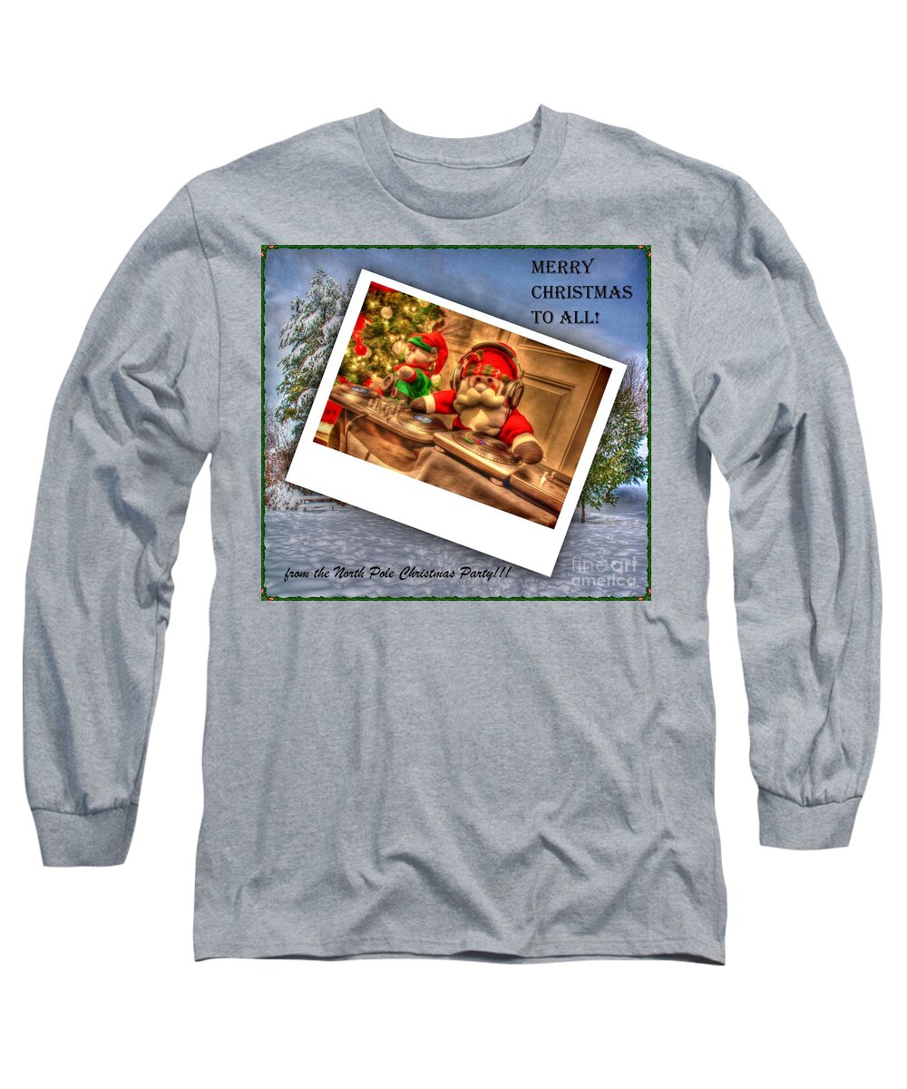 Music Long Sleeve T-Shirt featuring the digital art Merry Christmas by Dan Stone
