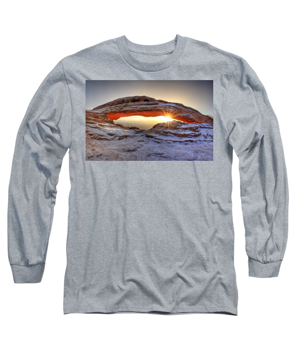 Americas Best Idea Long Sleeve T-Shirt featuring the photograph Mesa Sunburst by David Andersen