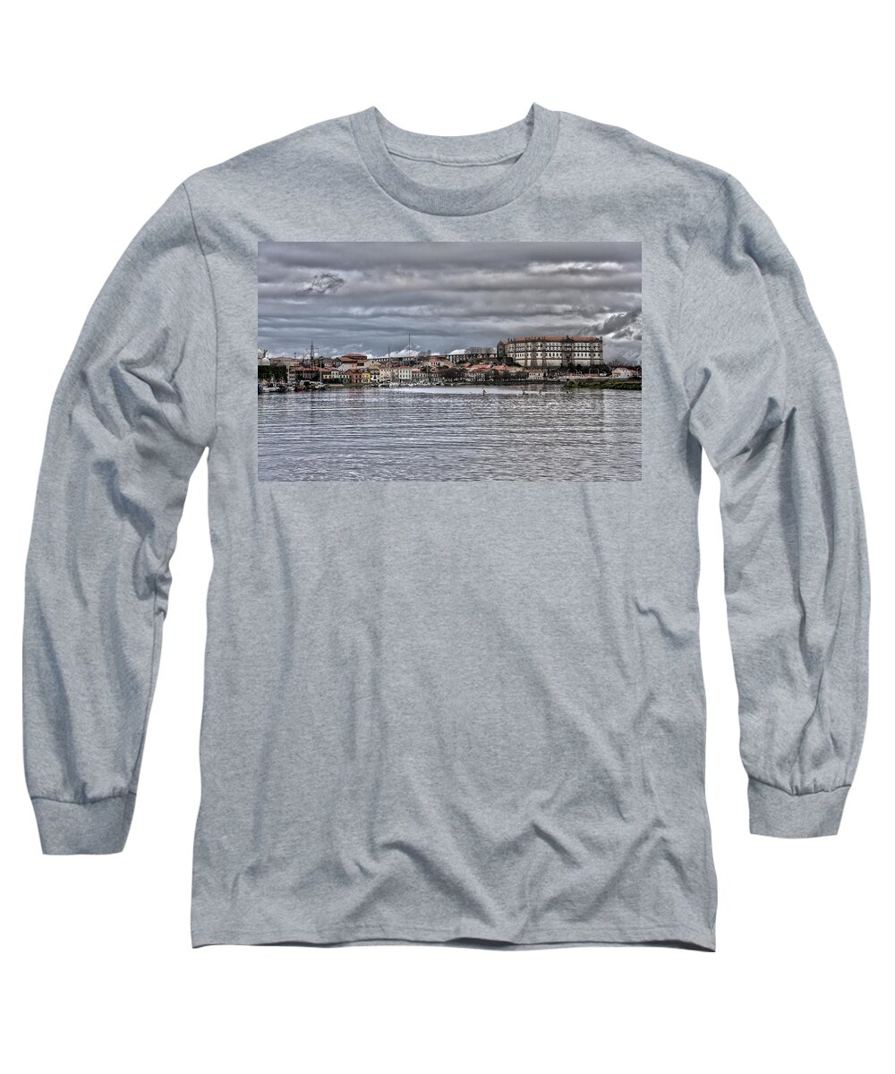 Landscape Long Sleeve T-Shirt featuring the photograph Monastery from the river by Paulo Goncalves