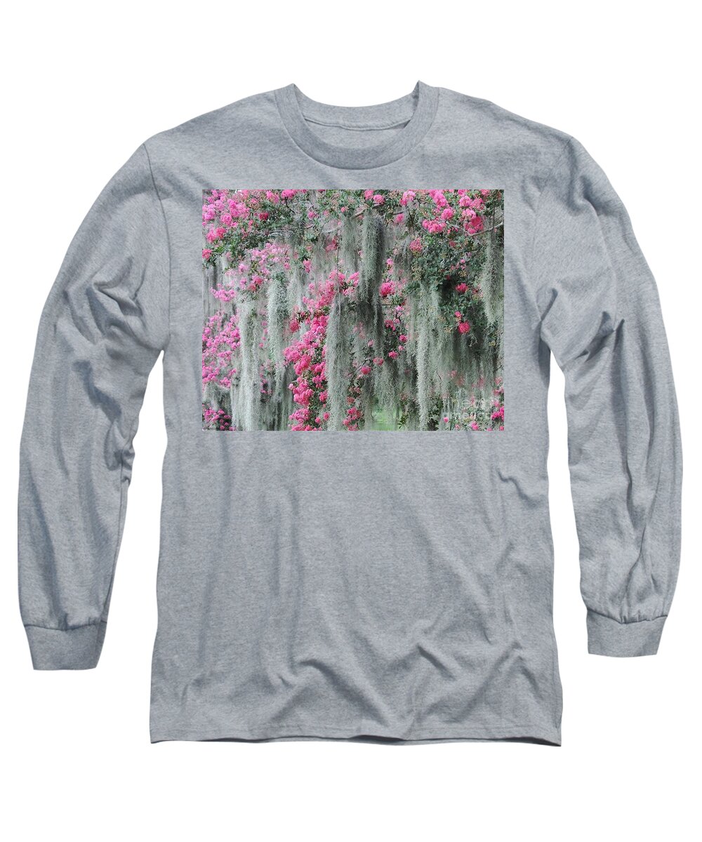 Crepe Myrtle Long Sleeve T-Shirt featuring the photograph Mossy Crepe Myrtle by Lizi Beard-Ward
