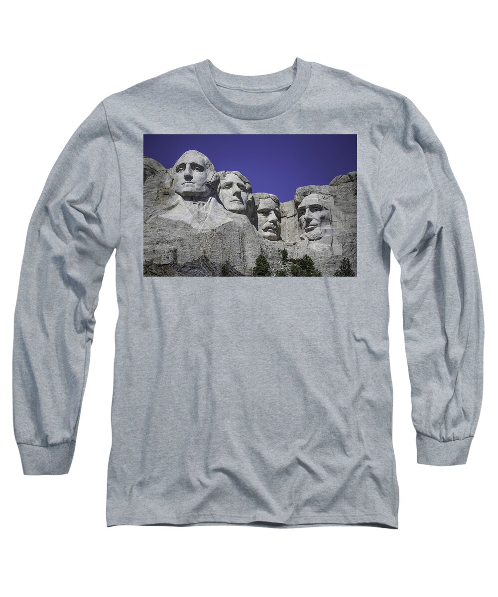 Mount Rushmore Long Sleeve T-Shirt featuring the photograph Mount Rushmore by Lynn Sprowl