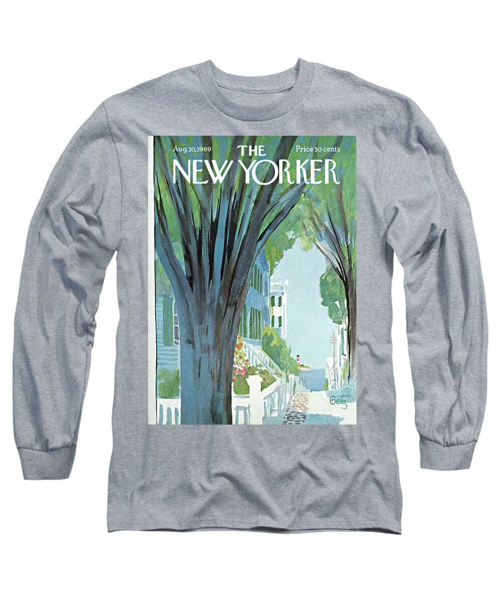 Arthur Getz Agt Long Sleeve T-Shirt featuring the painting New Yorker August 30th, 1969 by Arthur Getz