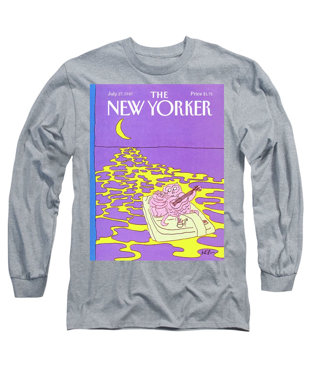 Nursery Rhymes Long Sleeve T-Shirt featuring the painting New Yorker July 27th, 1987 by Arnie Levin