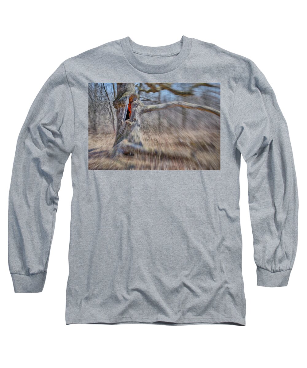 Grant Woods Long Sleeve T-Shirt featuring the photograph No Escape by Jim Shackett