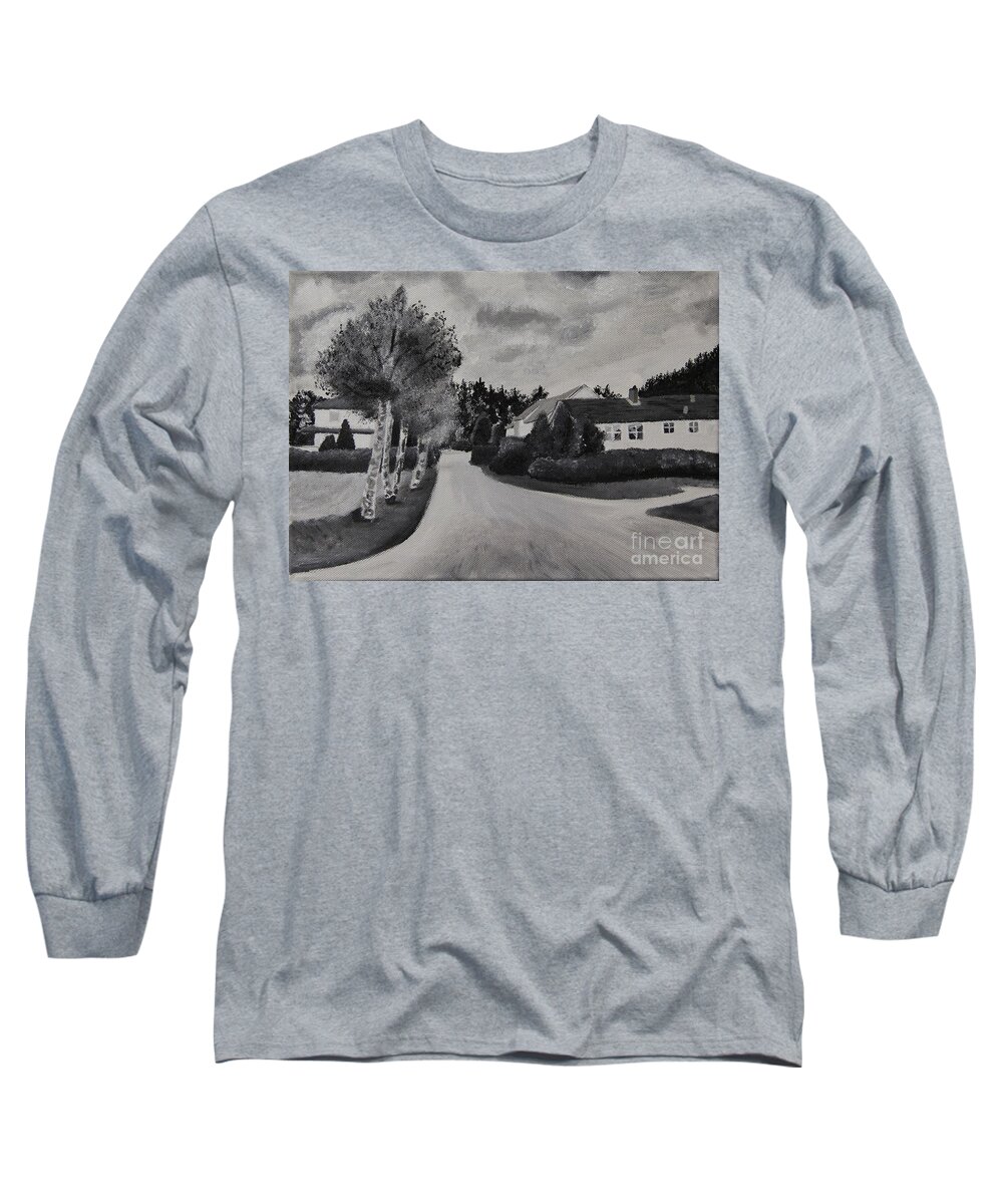 Norway Long Sleeve T-Shirt featuring the painting Norwegian Street by Marina McLain