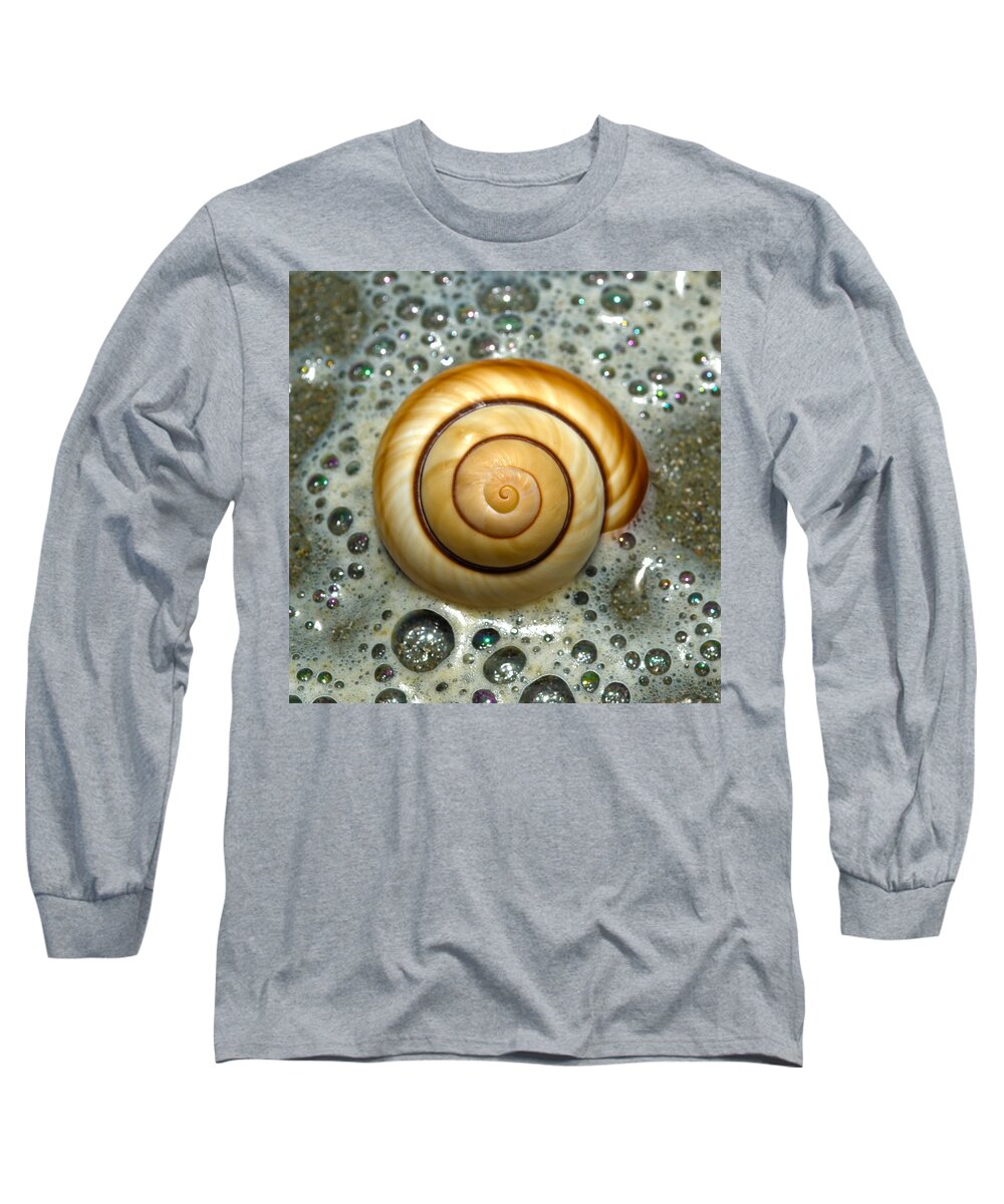 Shell Long Sleeve T-Shirt featuring the photograph Ocean Shell Spiral by Sandi OReilly