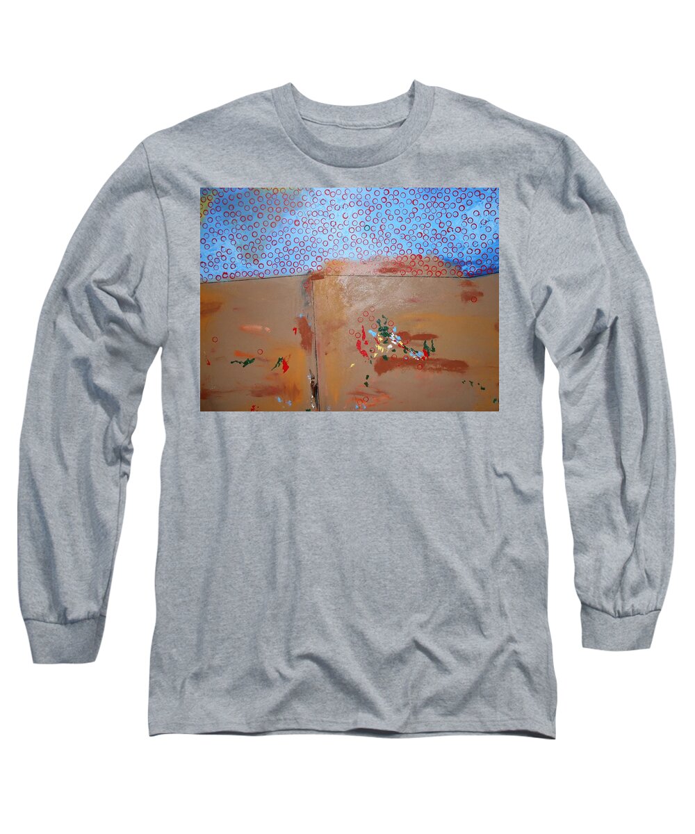 Abstract Long Sleeve T-Shirt featuring the painting One Green Circle by GH FiLben