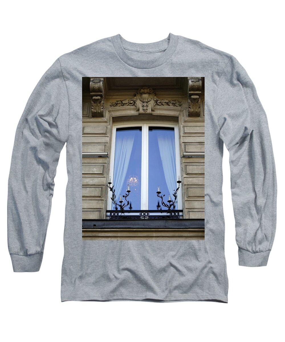 Paris Long Sleeve T-Shirt featuring the photograph Ornate Window In Paris by Rick Rosenshein
