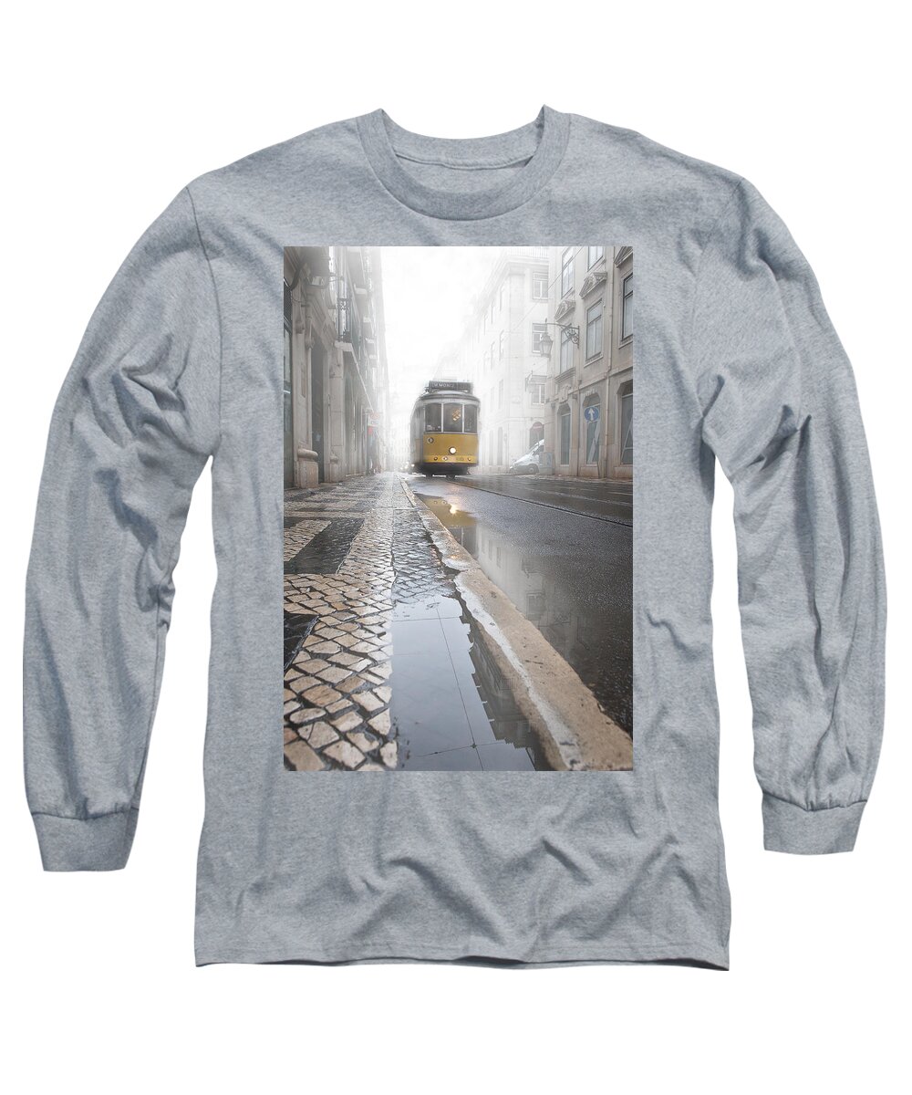 Lisbon Long Sleeve T-Shirt featuring the photograph Out of the haze by Jorge Maia