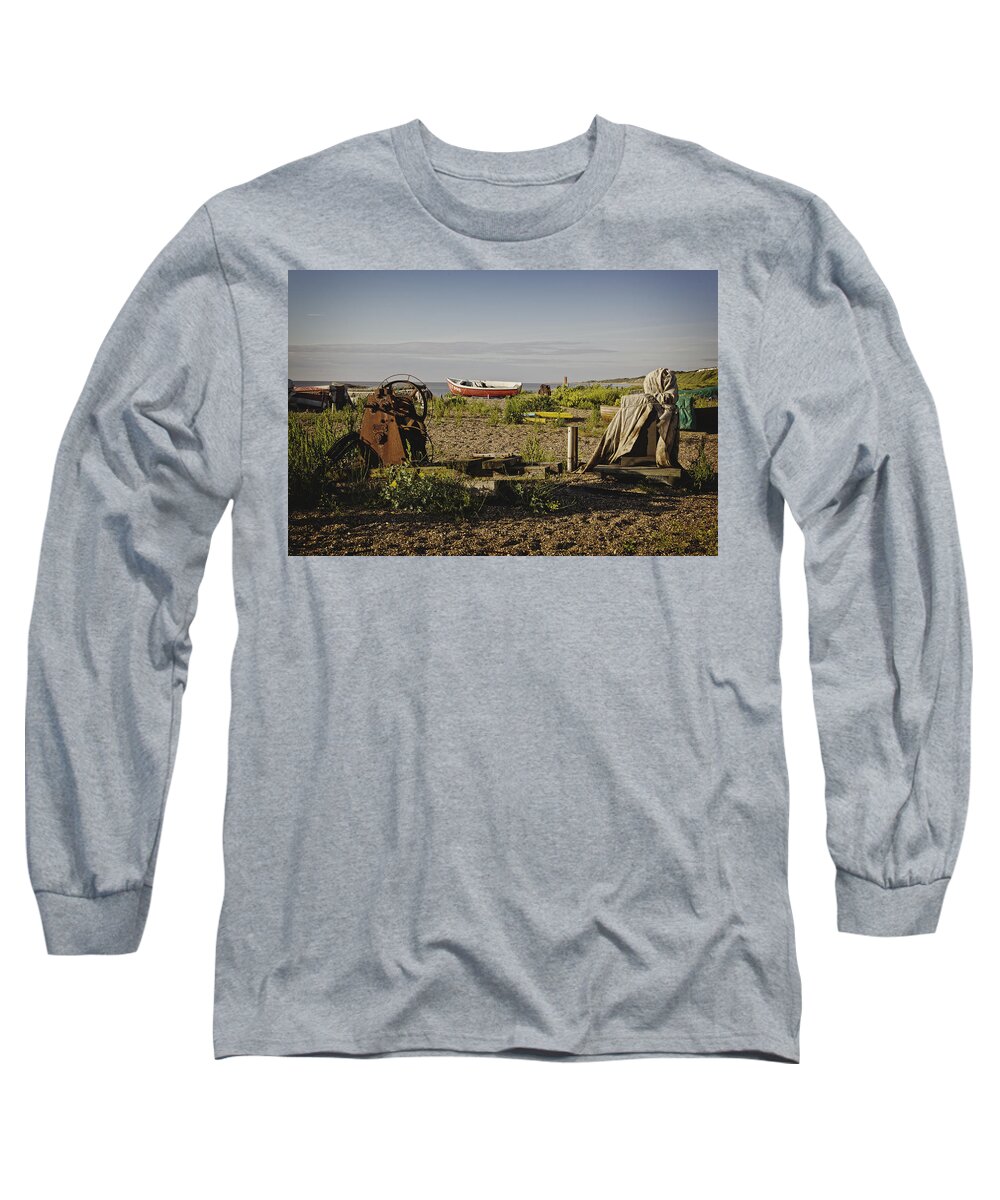 Fishing Long Sleeve T-Shirt featuring the photograph Pakefield Beach by Ralph Muir