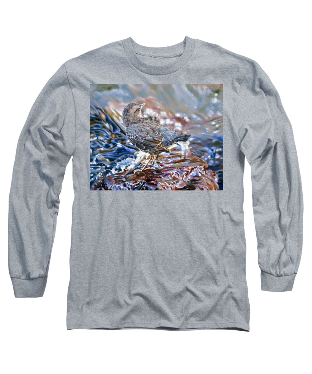 Camo Long Sleeve T-Shirt featuring the painting Perfect Camouflage by Dianna Ponting