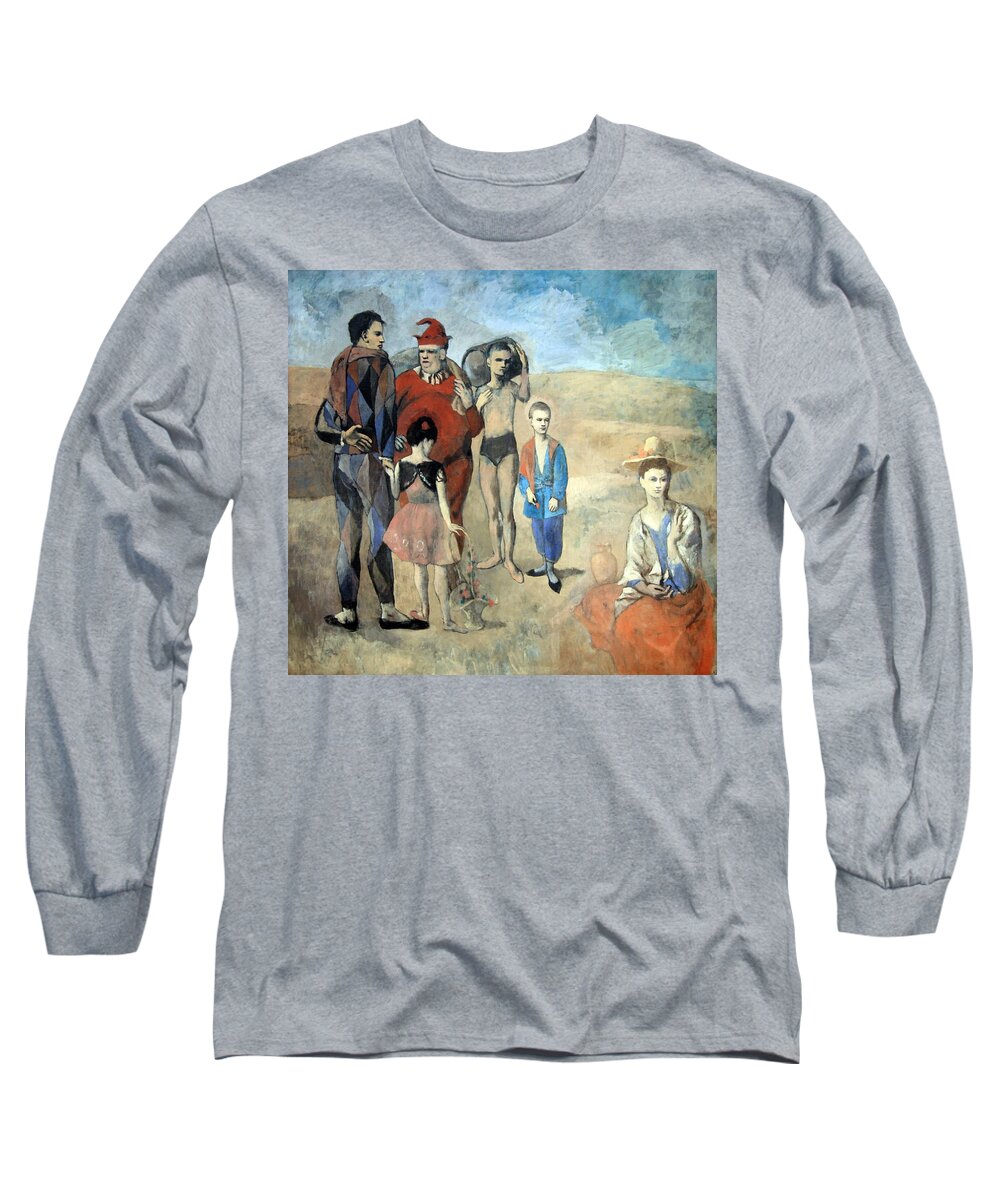 Family Of Saltimbanques Long Sleeve T-Shirt featuring the photograph Picasso's Family Of Saltimbanques by Cora Wandel