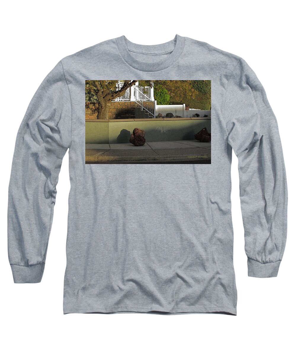 Street Long Sleeve T-Shirt featuring the photograph Porch and Street by Donald S Hall