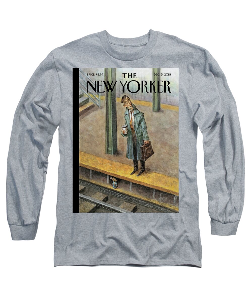 Mice Long Sleeve T-Shirt featuring the painting Rat Race by Peter de Seve