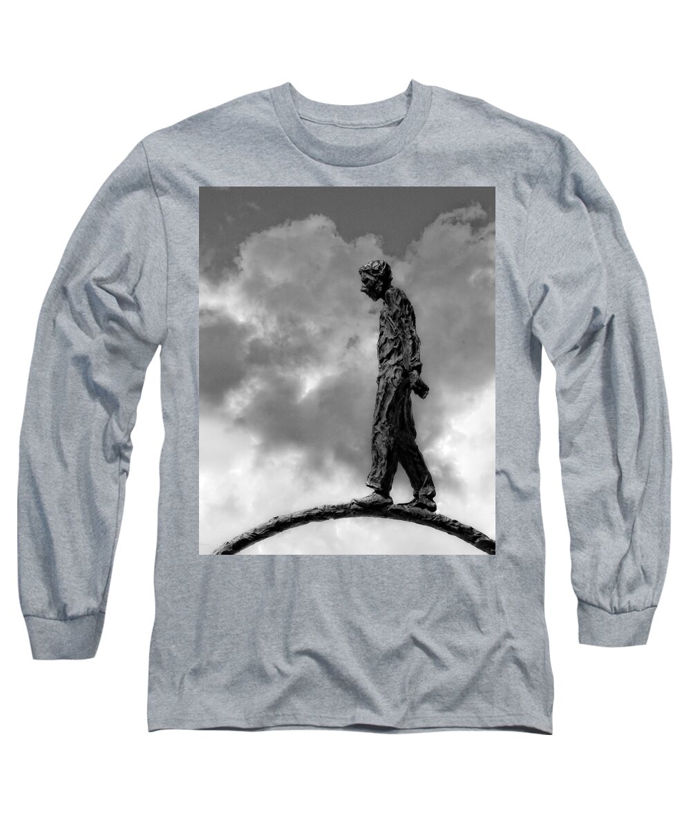 Statue Long Sleeve T-Shirt featuring the photograph Ring Walker II by Ron White