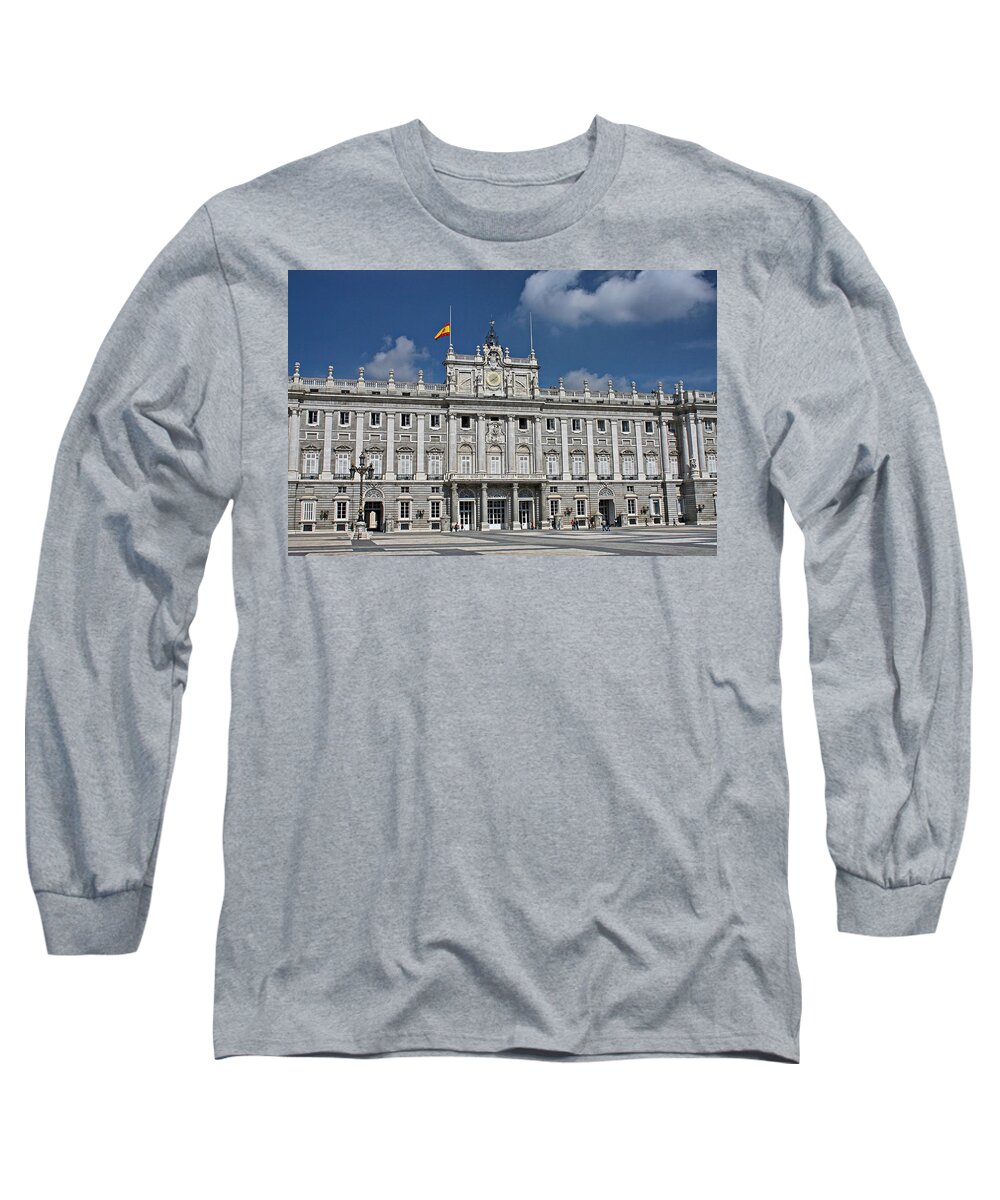 Royal Long Sleeve T-Shirt featuring the photograph Royal Palace of Madrid by Farol Tomson