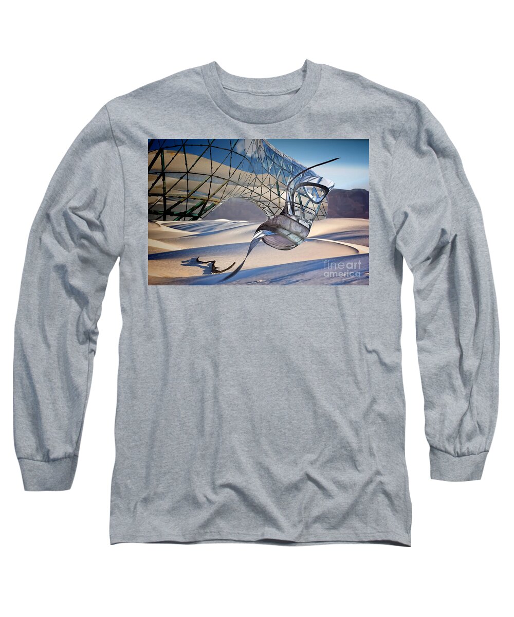 White Sands Long Sleeve T-Shirt featuring the digital art Sand Incarnations with Dali by Georgianne Giese