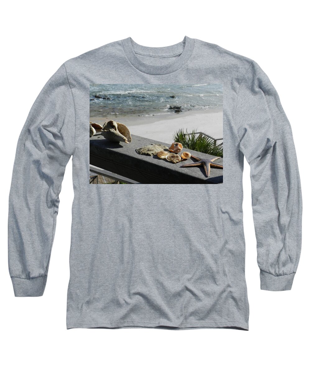 Florida Long Sleeve T-Shirt featuring the photograph Shells at Summer Haven by Deborah Ferree