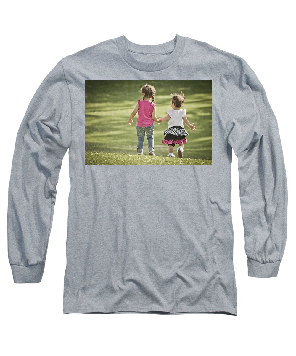 Sisters Long Sleeve T-Shirt featuring the photograph Sisters by Priya Ghose