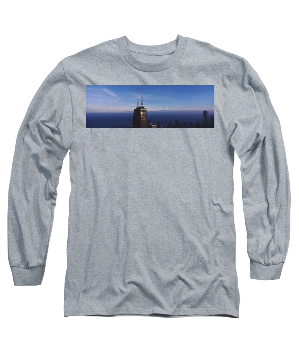 Photography Long Sleeve T-Shirt featuring the photograph Skyscrapers In A City, Hancock by Panoramic Images